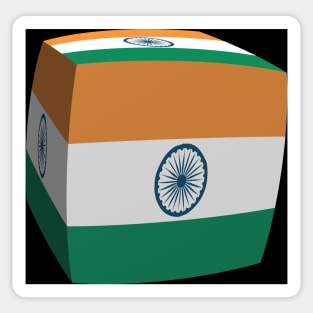 Indian Flag cubed. Sticker